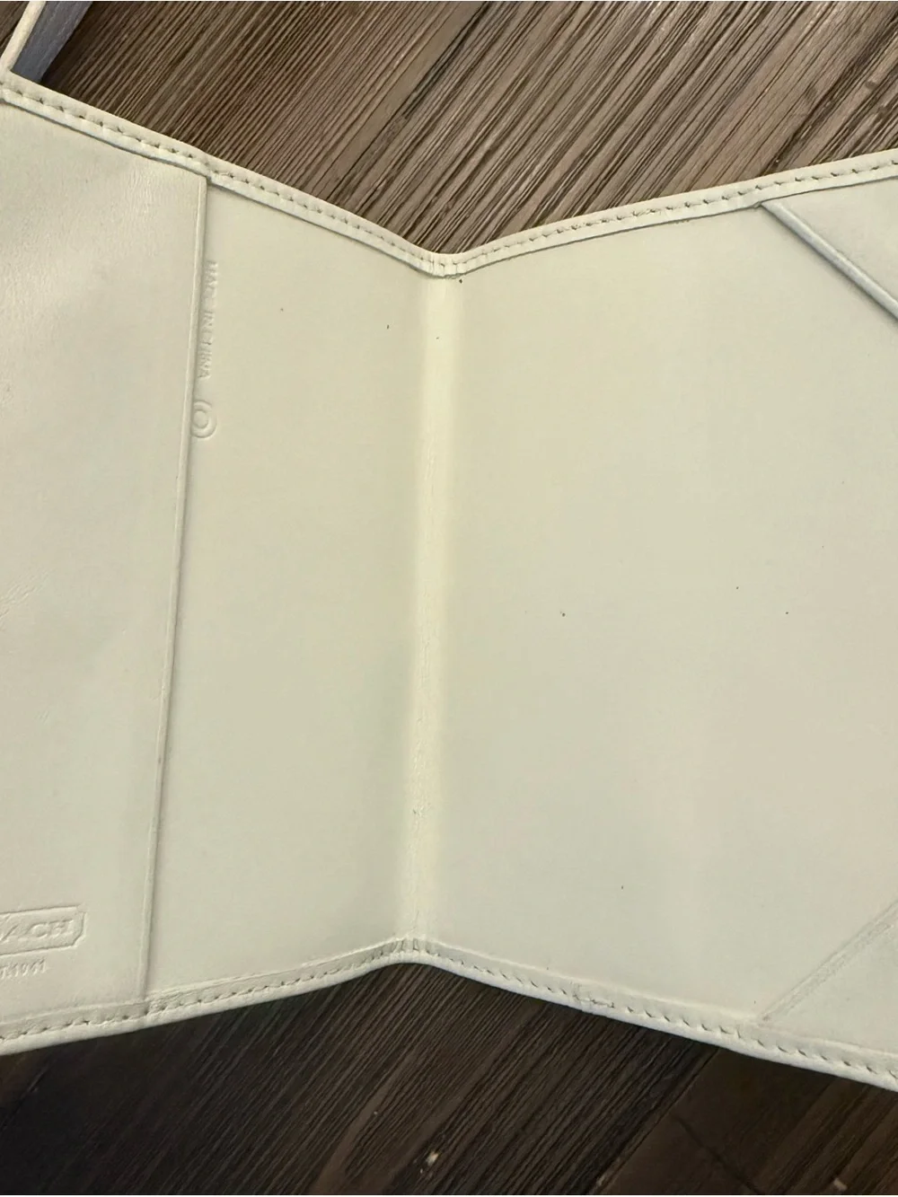 Coach Light Blue and Cream Signature Crossbody